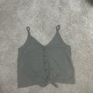 Wild Fable Gray Tank Top with Button Detail